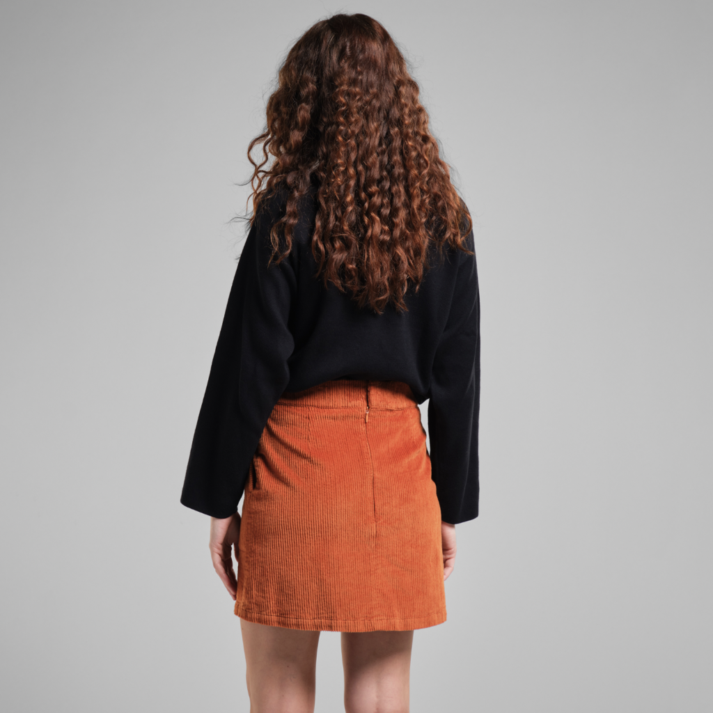 orange skirt corduroy